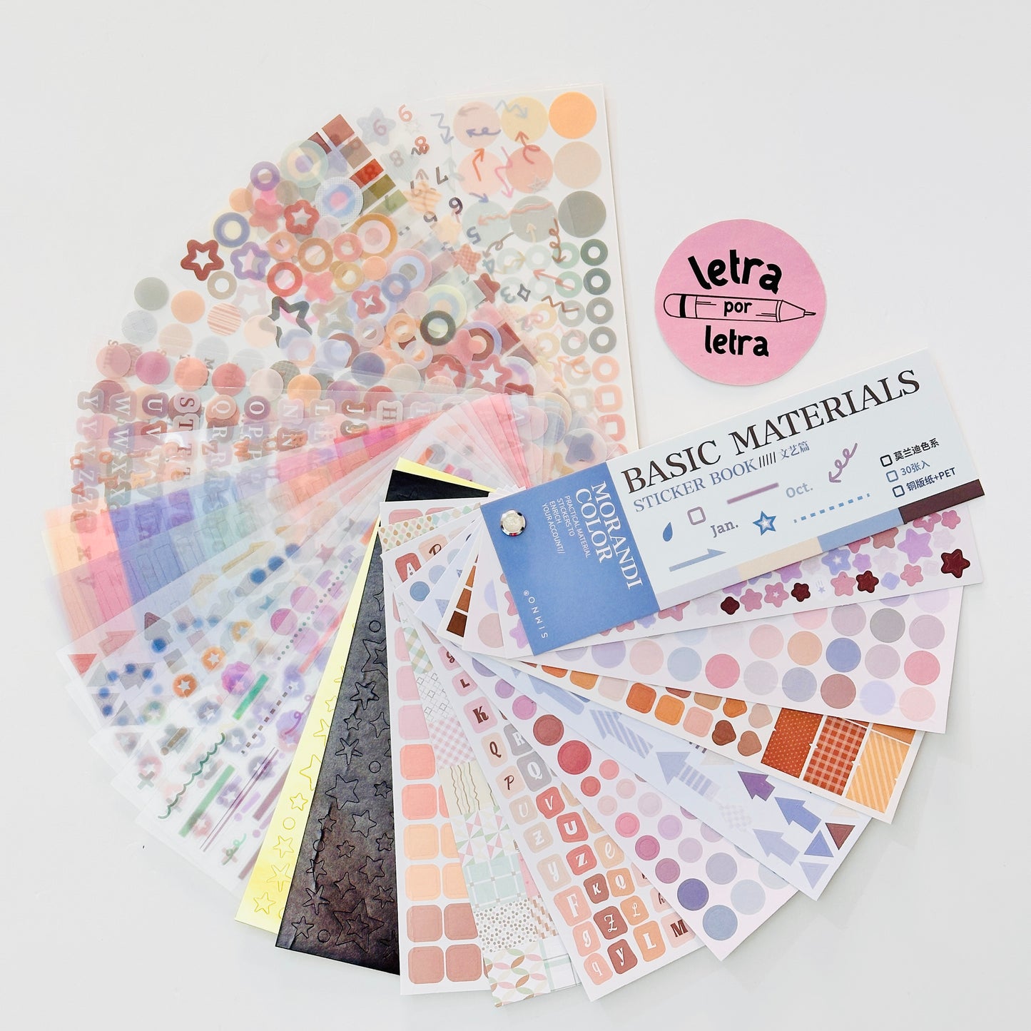 Libro de stickers Basic materials