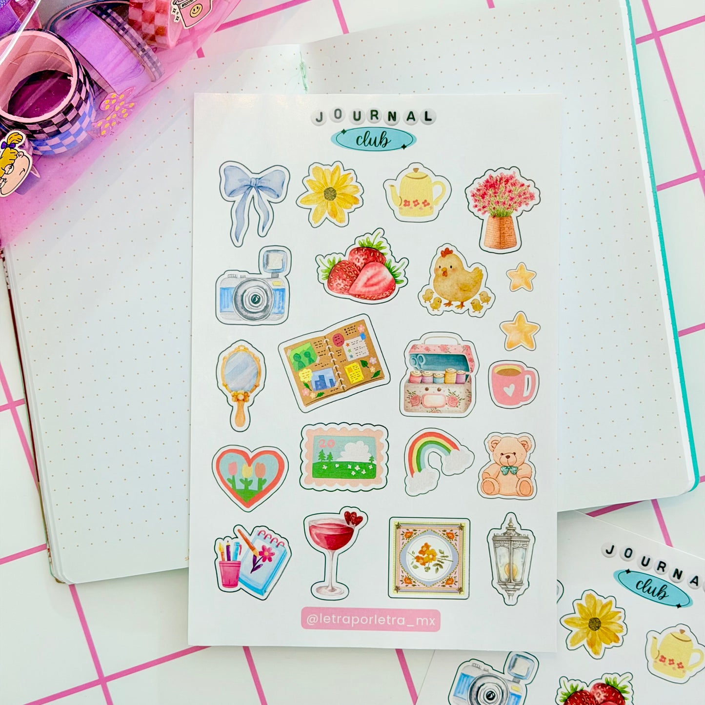 Planilla de stickers Acuarela