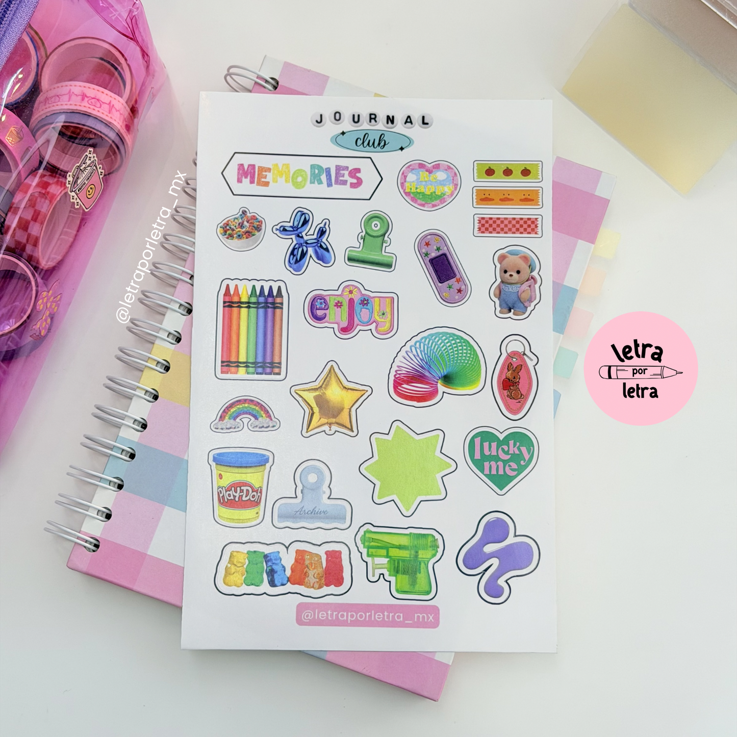 Planilla de stickers Rainbow