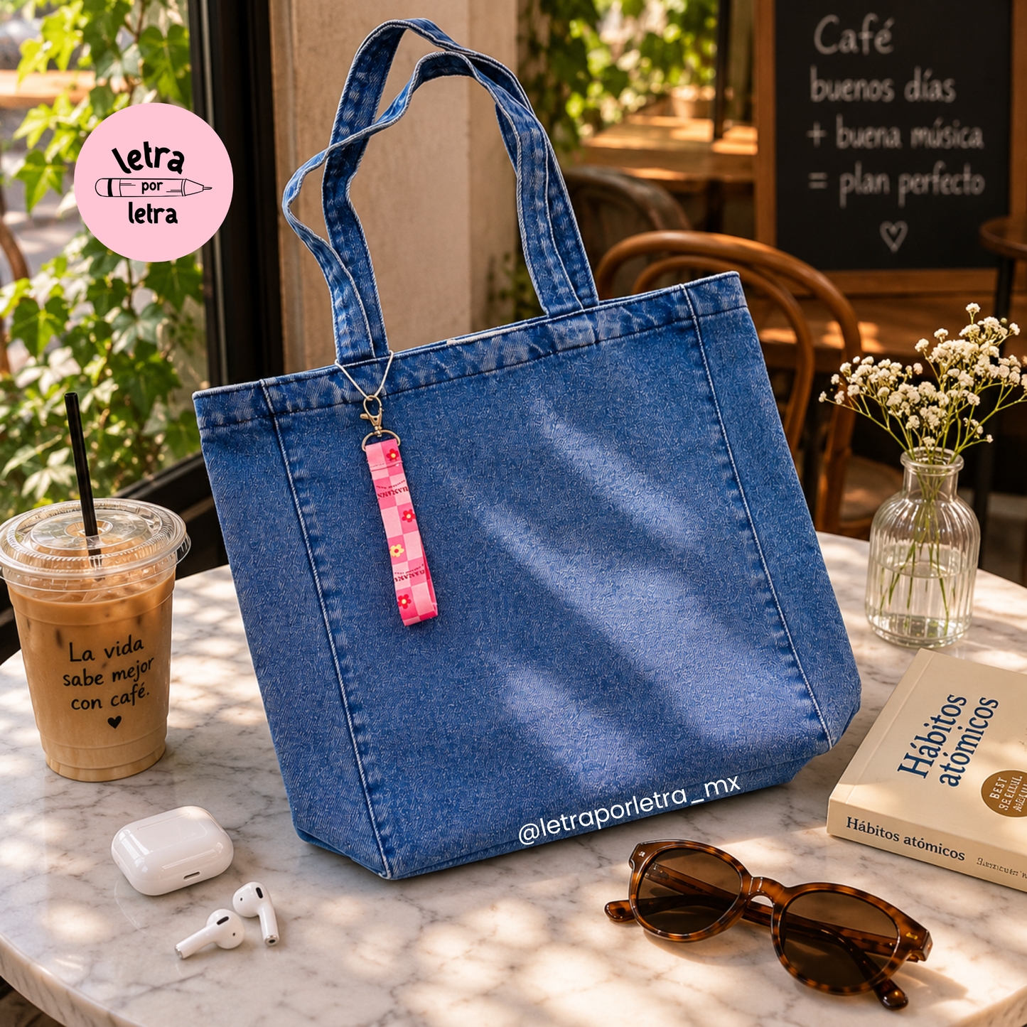 Tote bag denim azul