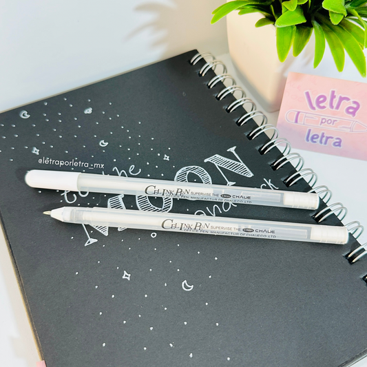 Pluma Cel ink blanca