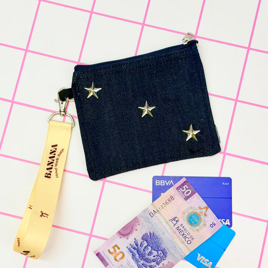 Mini wallet denim