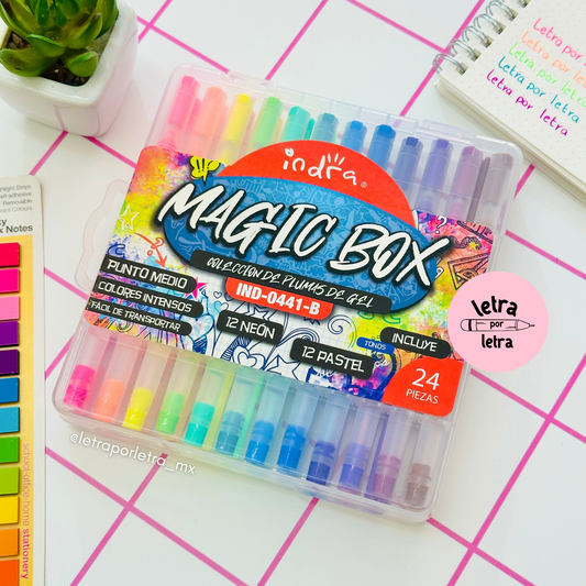 Plumas Magic Box Pastel+Neón