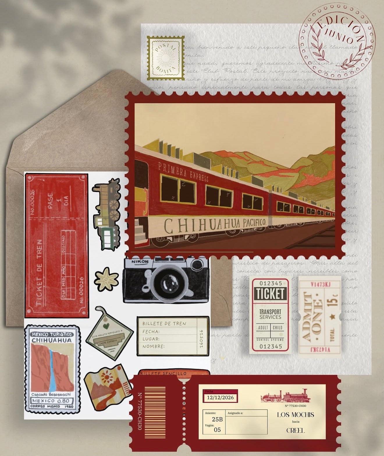 Kit Postal bonita