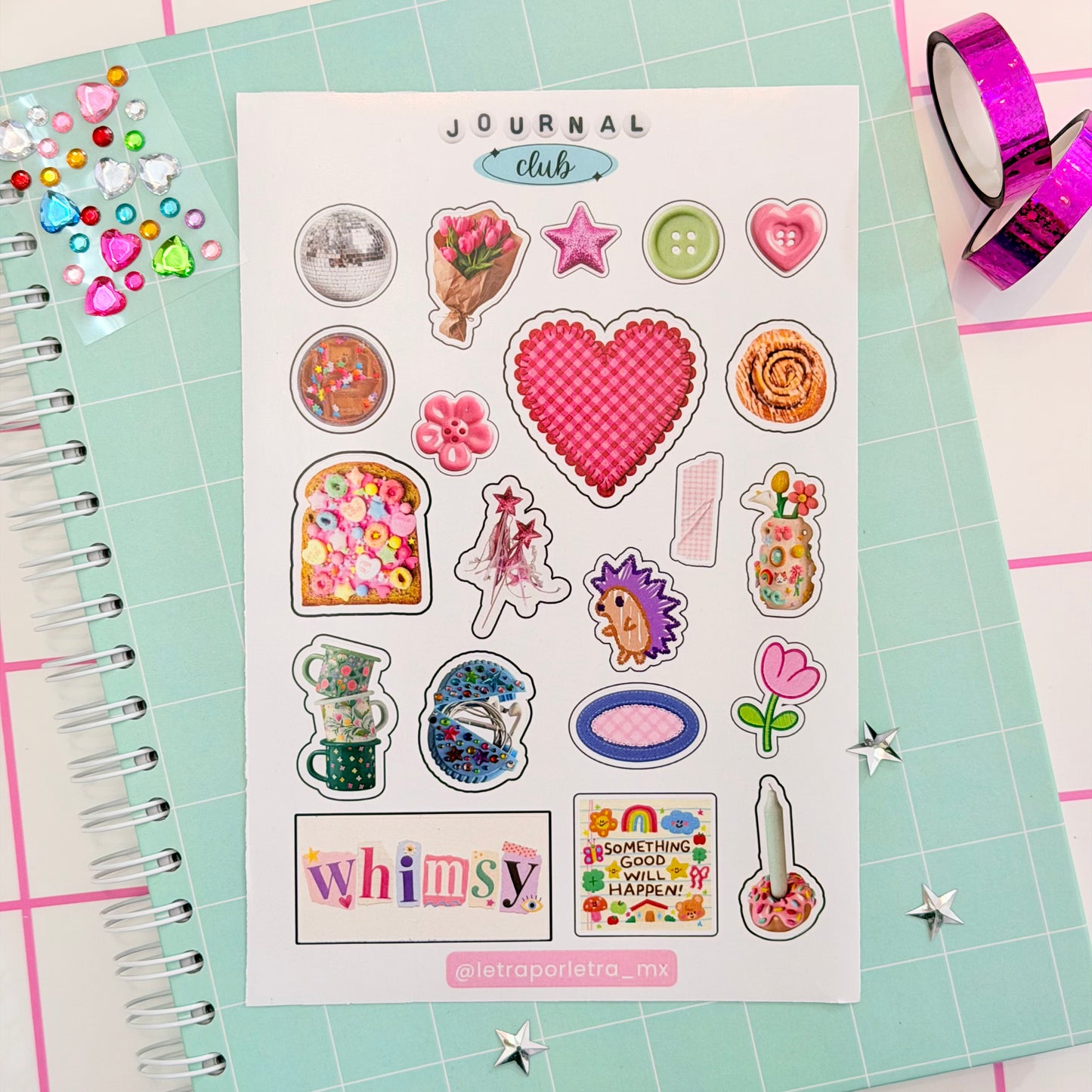 Planilla de stickers Whimsical
