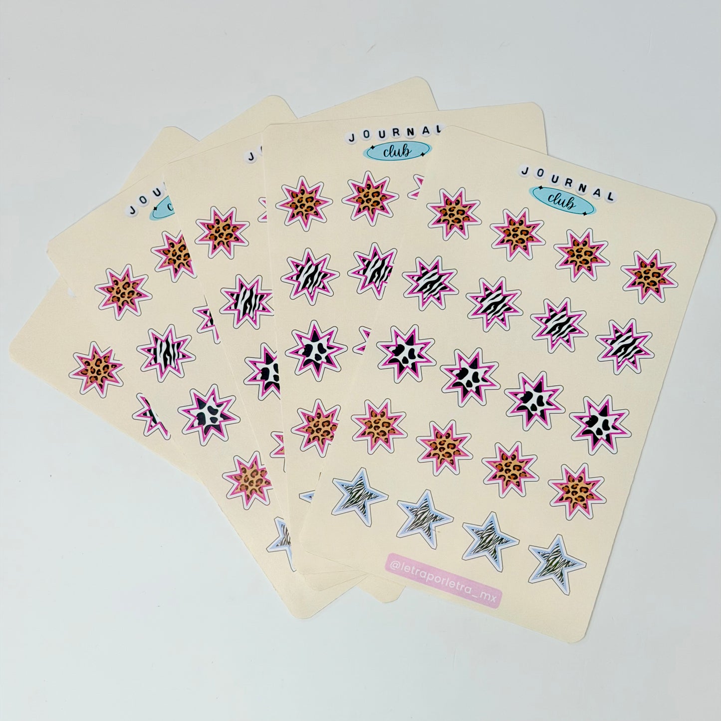 Planilla de sticker Estrellas