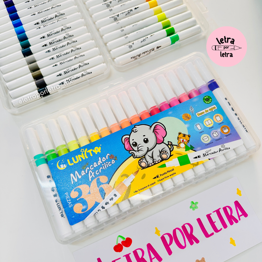 Plumones de acrílico punta pincel