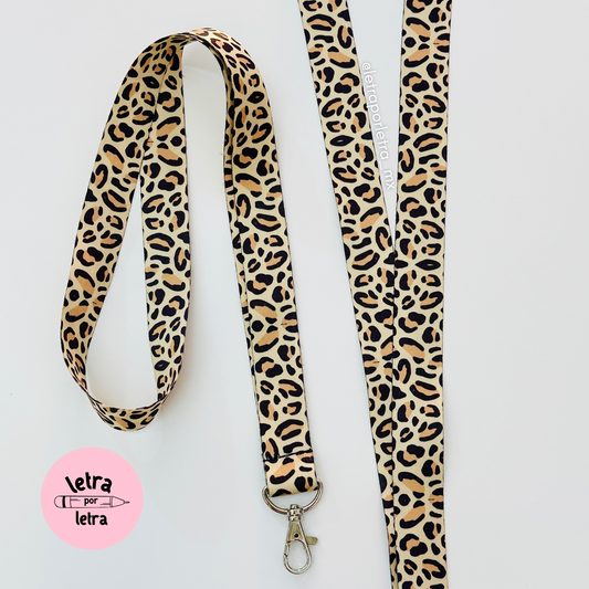 Lanyard sencillo animal print
