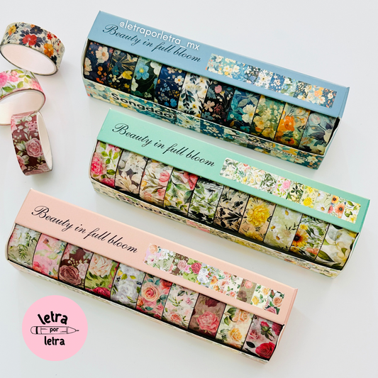 Set washi tapes floral
