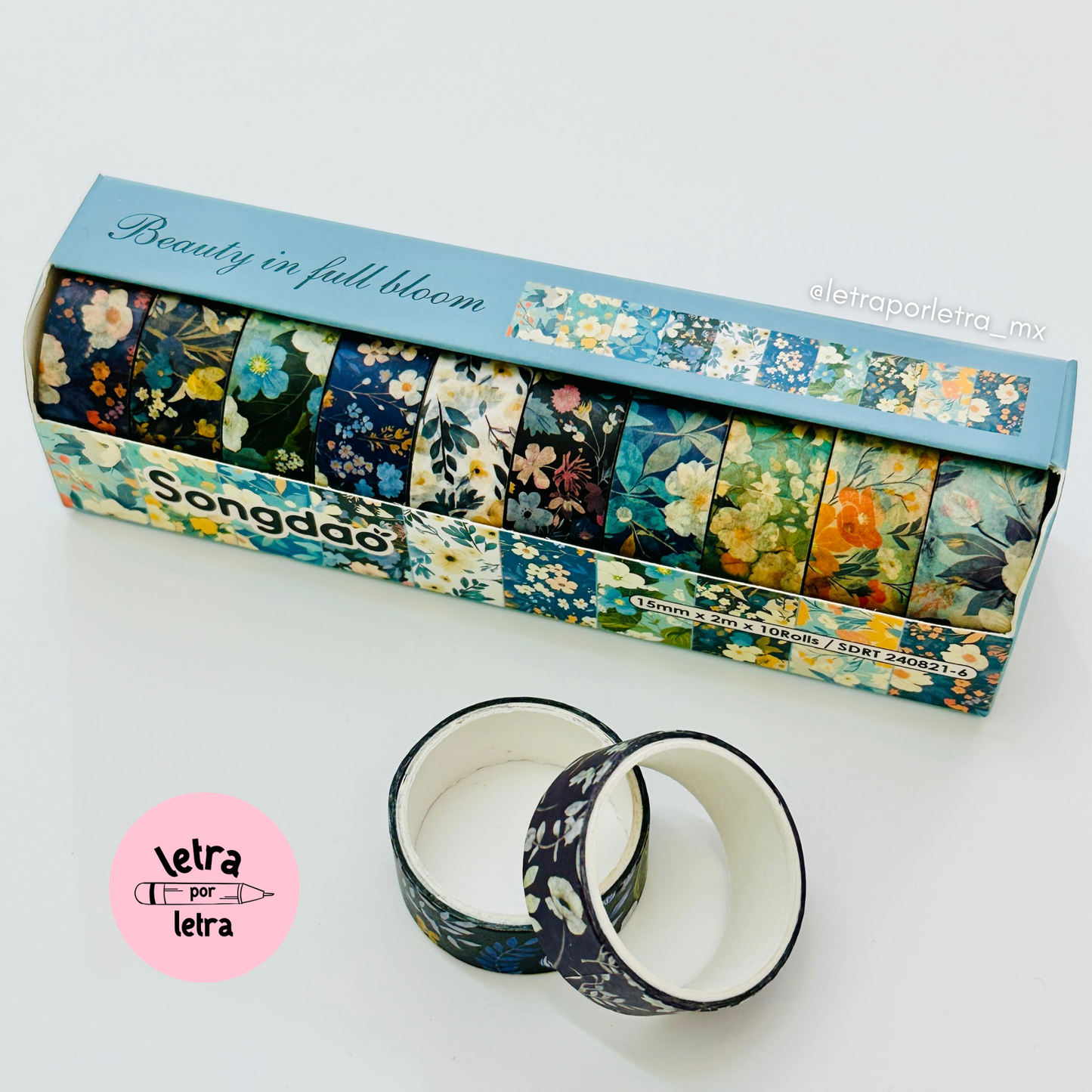 Set washi tapes floral