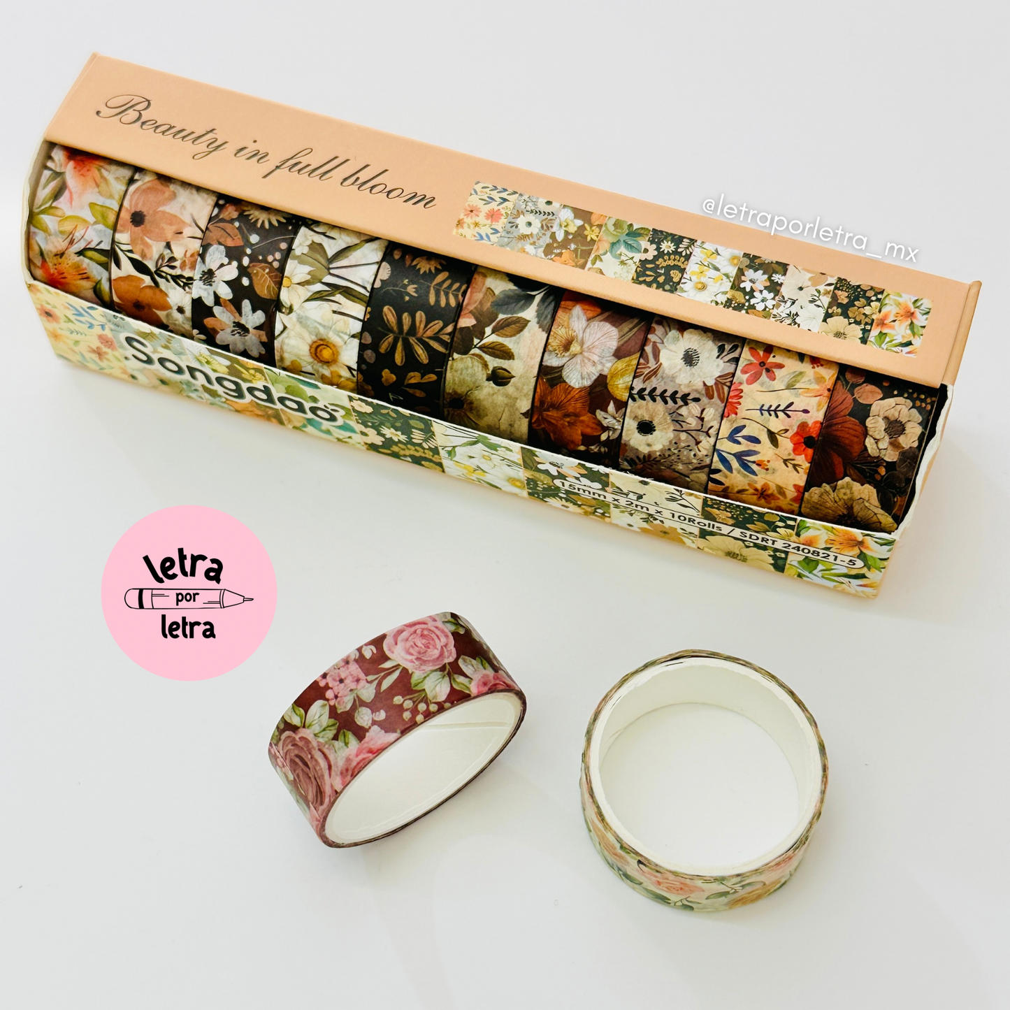 Set washi tapes floral