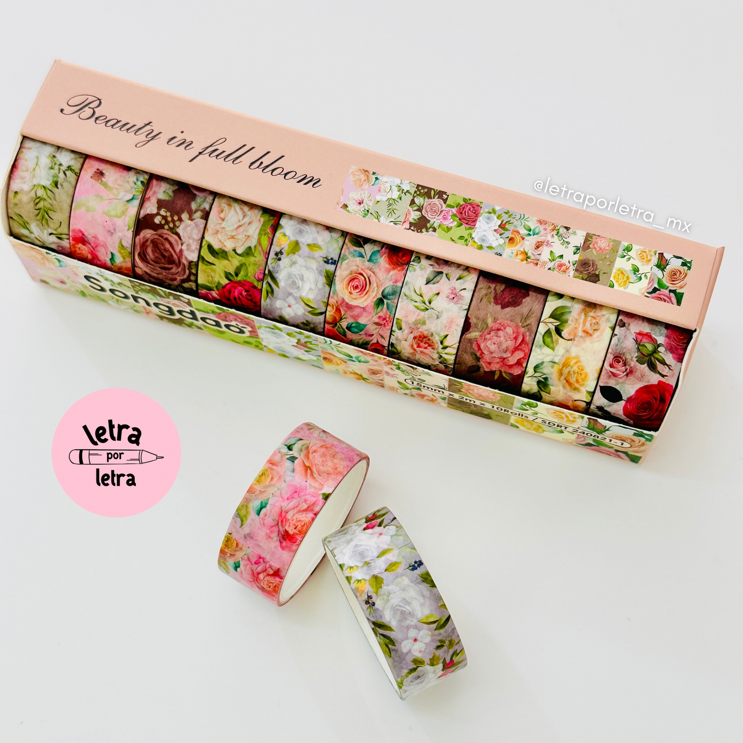 Set washi tapes floral