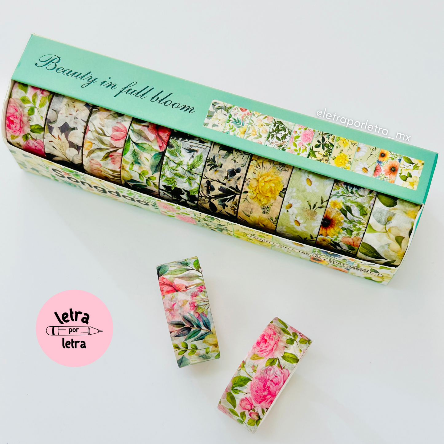 Set washi tapes floral