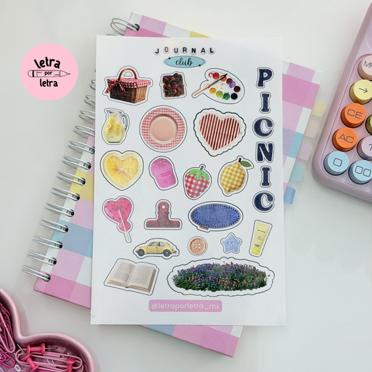 Planilla de stickers Picnic