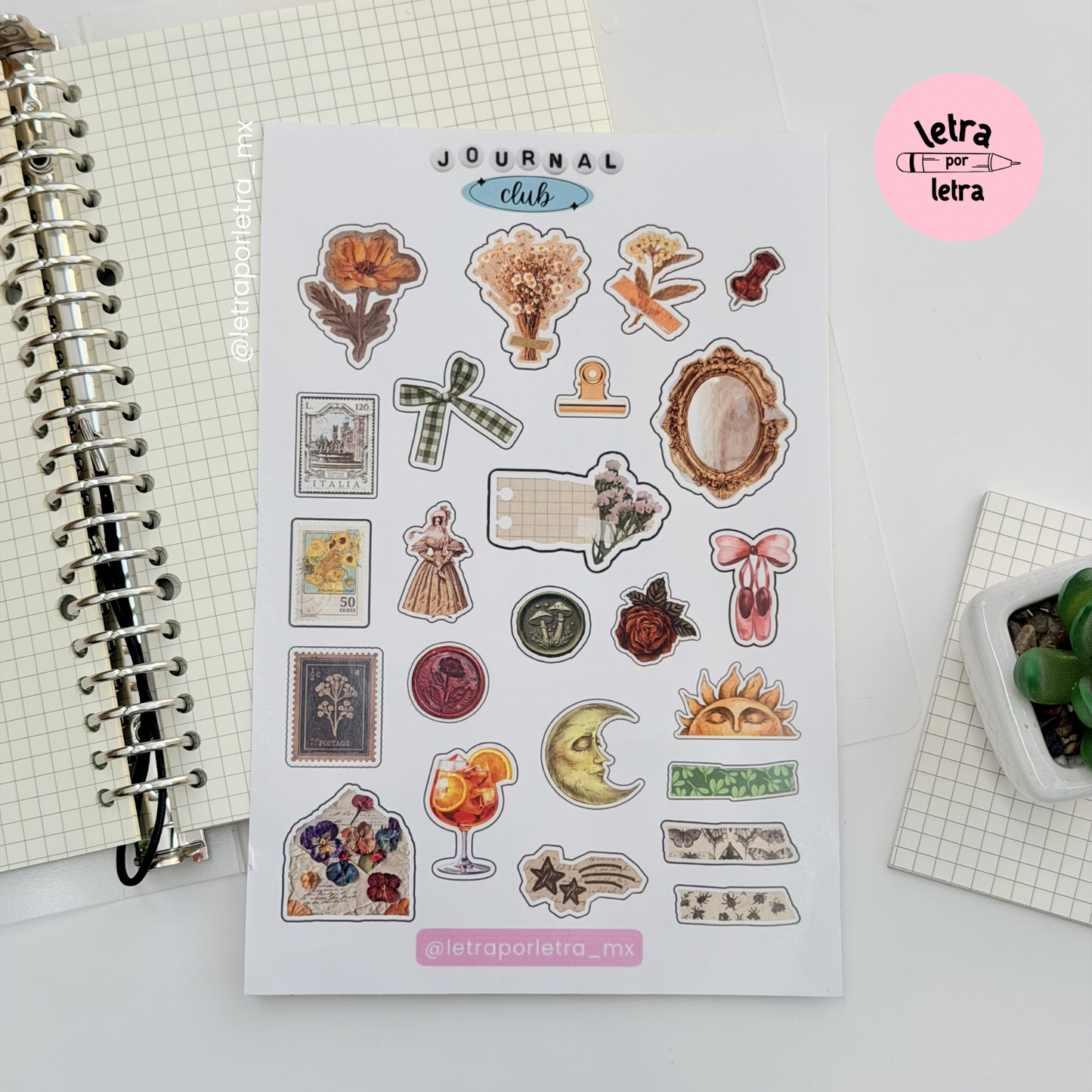 Planilla de stickers Vintage