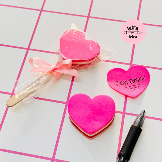 Sticky notes paleta corazón