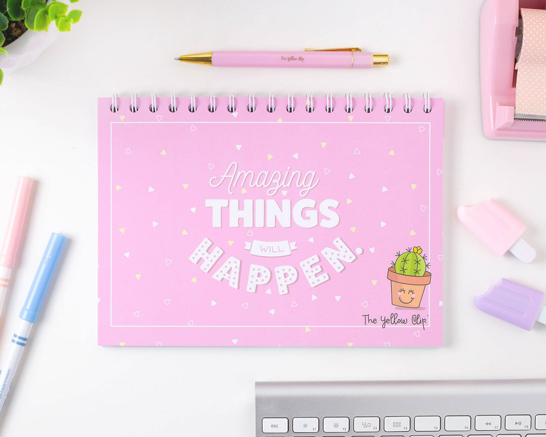 Planner semanal rosa