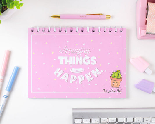 Planner semanal rosa