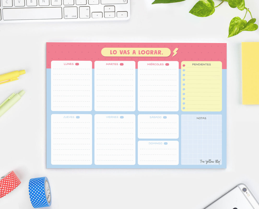 Planner semanal Red power