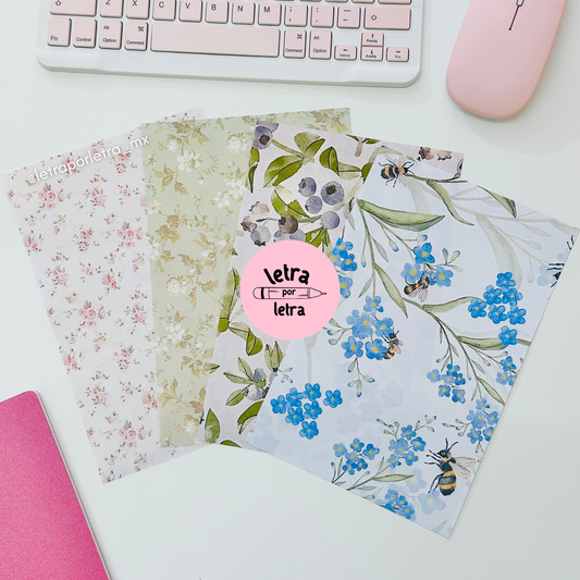 Papel decorado Floral