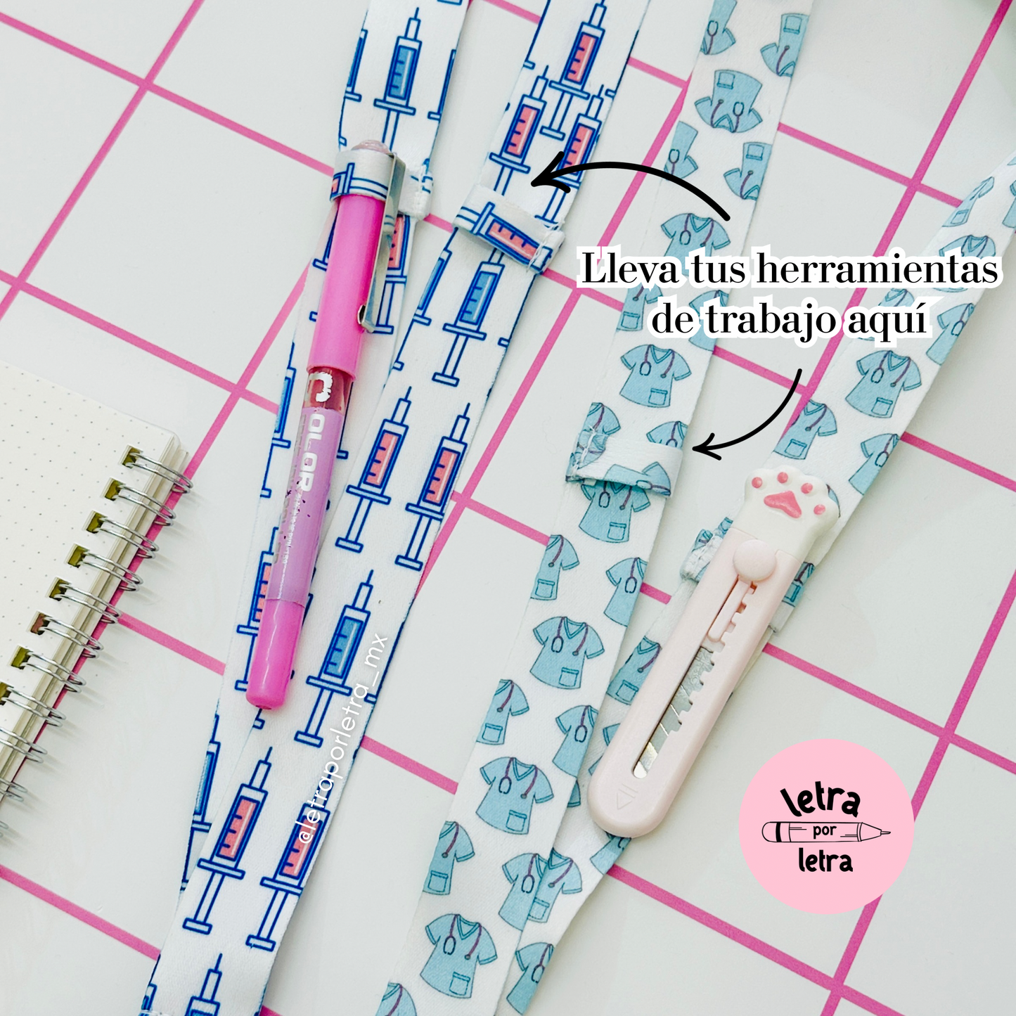 Lanyard broche medicina