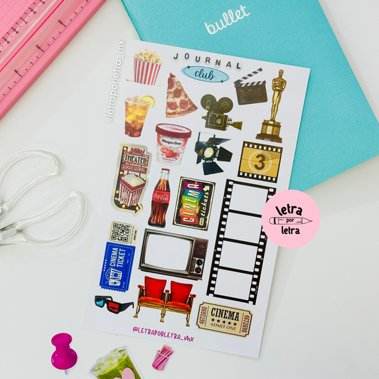 Planilla de stickers Film journal