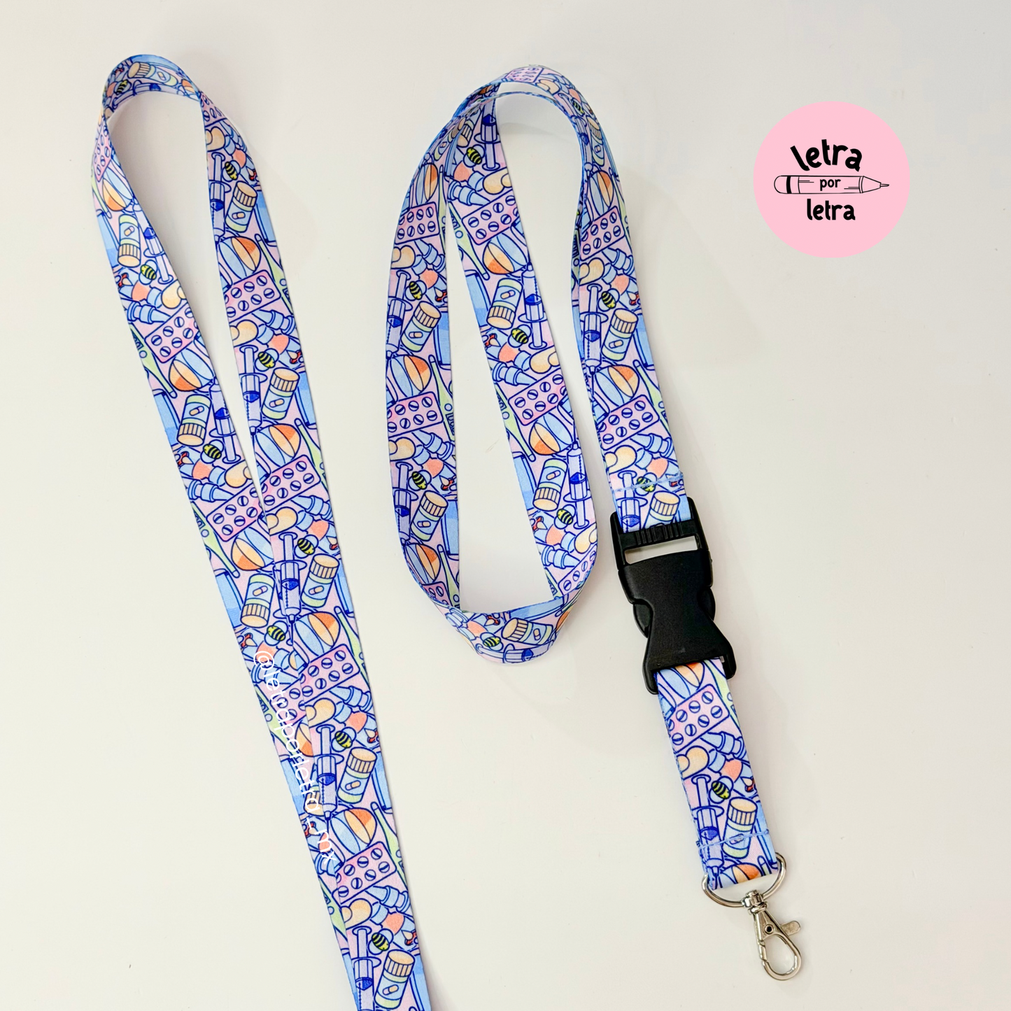 Lanyard broche Medicina azul