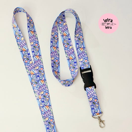 Lanyard broche Medicina azul