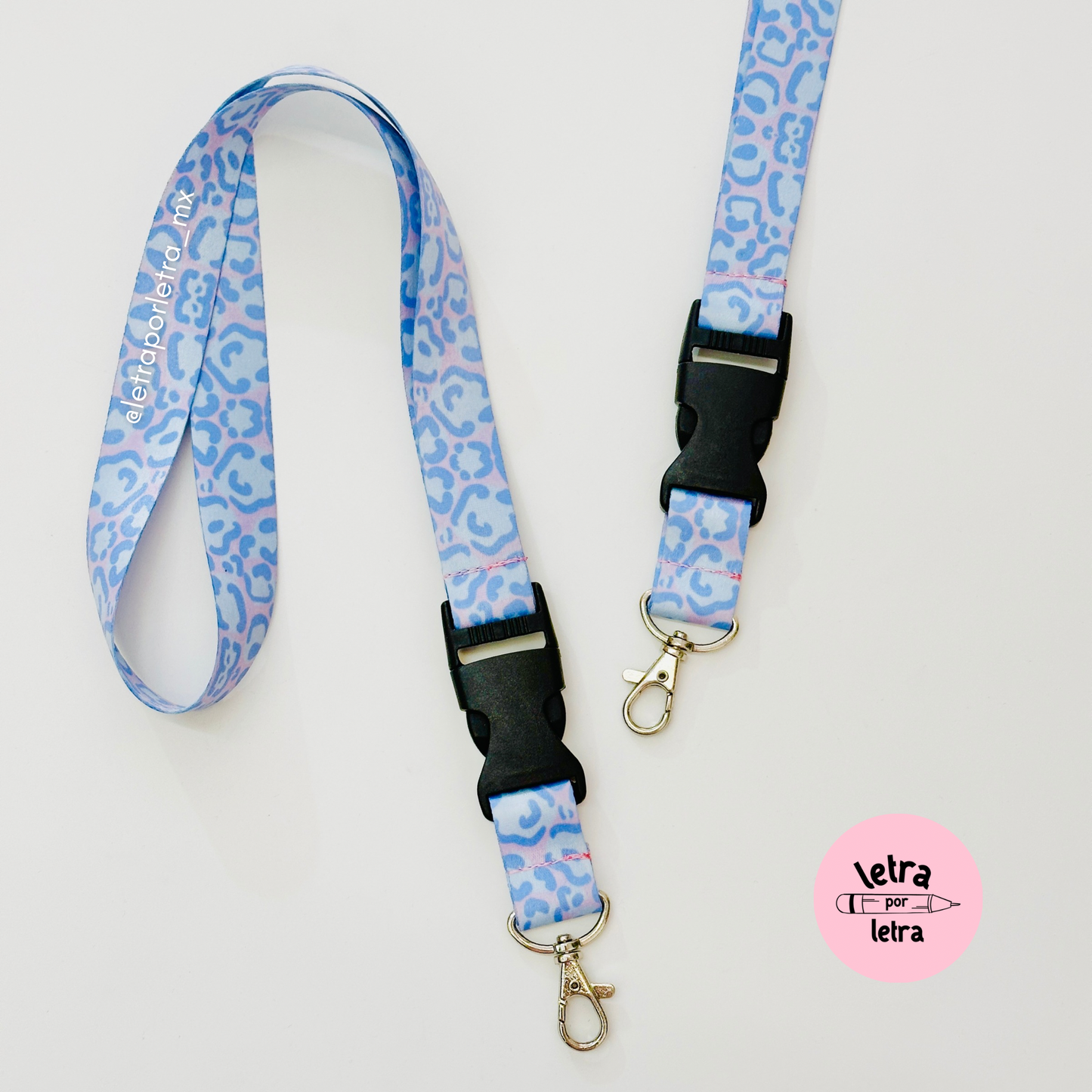 Lanyard broche Animal print pastel