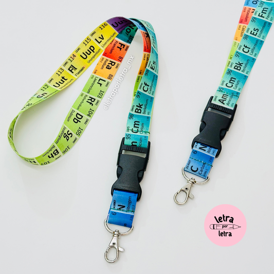 Lanyard broche Tabla periódica