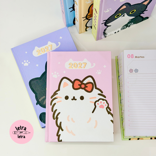 Agenda cosida Gatitos