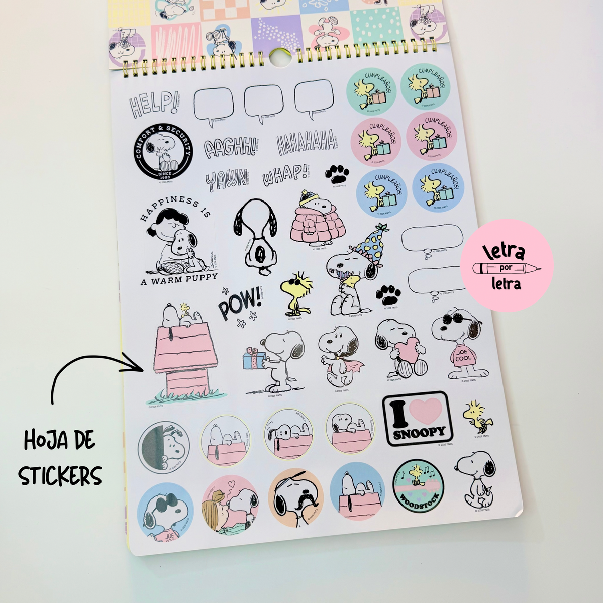 Calendario de pared Snoopy