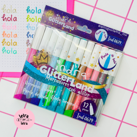 Marcadores Glitter Land